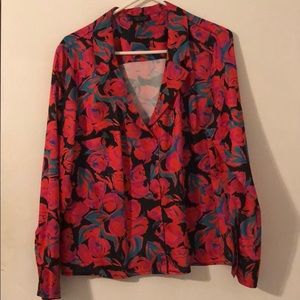 Top shop Floral button down shirt